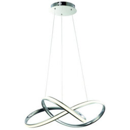 Milagro Cappio Chrome Led Pendant Lamp 36W(130W) Stunning Designer Hanging Ceiling Light With Elegant Chrome Curves - thumbnail 4