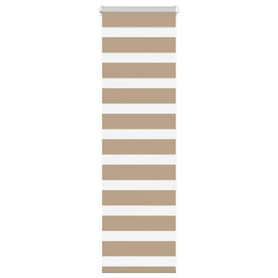 Berkfield Zebra Blind Sand Brown 40X100 Cm Fabric Width 35.9 Cm Polyester - image 1