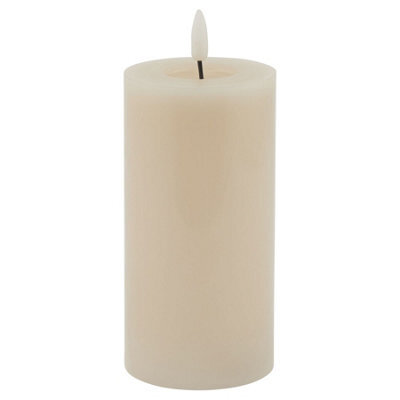 Luxe  Collection  Melt  Effect  3X6  Taupe  Led  Wax  Candle - image 1