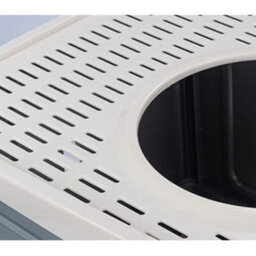 Thehotsale Grey Full Enclosed Foldable Cat Litter Box With Scoop - thumbnail 5