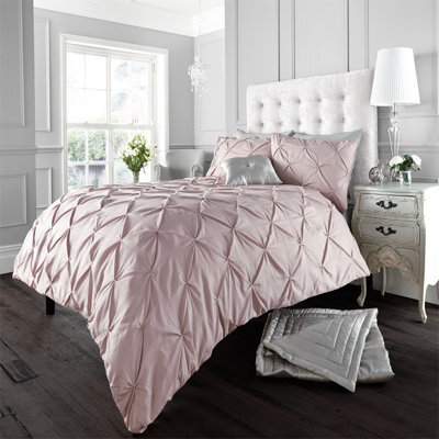 Gc Gaveno Cavailia Dazzling Diamonds Duvet Cover Bedding Set Pink Single 2Pc With Pintuck Quilt Cover - image 1