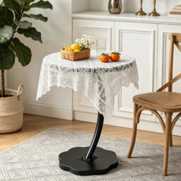 1001 White C-Shape Sofa Side Table Couch Laptop End Table Coffee Tea Snack Desk Living Room - thumbnail 1