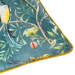 Paoletti Slate Blue Chinoiserie Print Effect Indoor Cushion (L)43Cm (W)43Cm - thumbnail 3