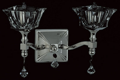 Luminosa Lighting Luminosa Bresica Twin Wall Light Nickel