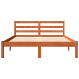 Berkfield Bed Frame Without Mattress Wax Brown 140X190 Cm Solid Wood Pine - thumbnail 4