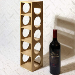 Hygrad Built to Survive Bamboo Stackable Wine Rack Stand Holder Wall Mountable, Free Standing Or Horizontally 5-Bottle Storage Display, Countertop Rack - thumbnail 7