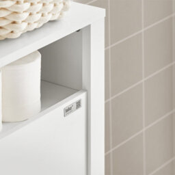 Sobuy Bzr83-W, Bathroom Cabinet Storage Cabinet Bathroom Toilet Paper Roll Holder,white,w60Xd20Xh70 - thumbnail 4
