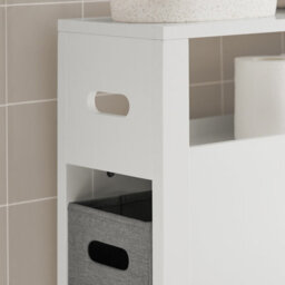 Sobuy Bzr83-W, Bathroom Cabinet Storage Cabinet Bathroom Toilet Paper Roll Holder,white,w60Xd20Xh70 - thumbnail 6