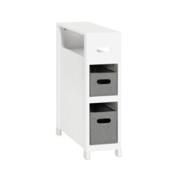 Sobuy Bzr83-W, Bathroom Cabinet Storage Cabinet Bathroom Toilet Paper Roll Holder,white,w60Xd20Xh70