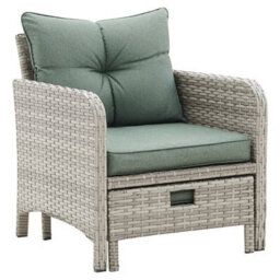 Home Detail Grenada Garden Rattan Armchair Set, Grey Rattan - thumbnail 3