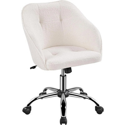 Ergonomic Swivel Office Desk Chair Adjustable Ivory - image 1