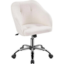 Ergonomic Swivel Office Desk Chair Adjustable Ivory - thumbnail 1