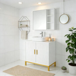 Hygrad Built to Survive Freestanding Under Sink Bathroom Cabinet, Vanity Shelves - Bathroom Storage Unit Without Basin - thumbnail 7