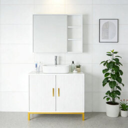Hygrad Built to Survive Freestanding Under Sink Bathroom Cabinet, Vanity Shelves - Bathroom Storage Unit Without Basin - thumbnail 6