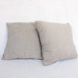 Urban Textures Pack Of 2 Jumbo Corduroy Cushion Covers 18 X 18 Inches Silver