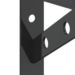 Berkfield Shelf Brackets 4 Pcs 15X2.5X11.5 Cm Black Stainless Steel - thumbnail 8