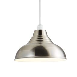 Inlight Lucia Satin Nickel Effect Pendant Round Light Shade (D)30Cm - thumbnail 4
