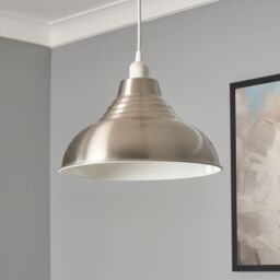 Inlight Lucia Satin Nickel Effect Pendant Round Light Shade (D)30Cm - thumbnail 2