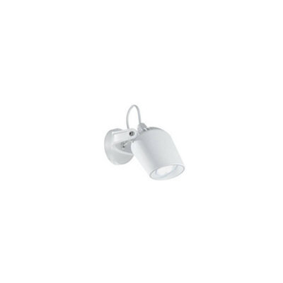 Ideal Lux Minitommy 1 Light Outdoor Wall Spotlight White Ip66, Gu10