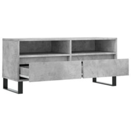 Berkfield Sturdy Tv Cabinet Concrete Grey 100X34.5X44.5 Cm Engineered Wood - thumbnail 6