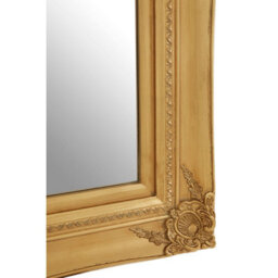 Orsina Baroque Rectangular Gold Finish Wall Mirror,hanging Mirror With Bevelled Edges,antique Gold Wooden Mirror - thumbnail 4