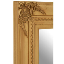 Orsina Baroque Rectangular Gold Finish Wall Mirror,hanging Mirror With Bevelled Edges,antique Gold Wooden Mirror - thumbnail 3