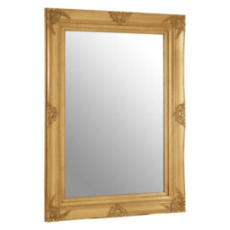 Orsina Baroque Rectangular Gold Finish Wall Mirror,hanging Mirror With Bevelled Edges,antique Gold Wooden Mirror - thumbnail 2