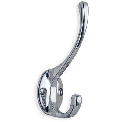Beslagsboden - Hat And Coat Hook In Polished Chrome, Height 110 mm