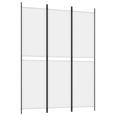 Berkfield Durable 3-Panel Room Divider White 150X200 Cm Fabric - image 1