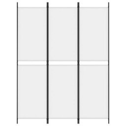 Berkfield Durable 3-Panel Room Divider White 150X200 Cm Fabric - thumbnail 3