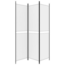 Berkfield Durable 3-Panel Room Divider White 150X200 Cm Fabric - thumbnail 4