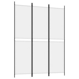 Berkfield Durable 3-Panel Room Divider White 150X200 Cm Fabric