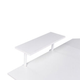 Wyld And Coco Novaline L-Shaped Corner Desk, White Mdf Top, Powder-Coated Iron Legs, Side Pocket - thumbnail 6