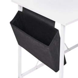 Wyld And Coco Novaline L-Shaped Corner Desk, White Mdf Top, Powder-Coated Iron Legs, Side Pocket - thumbnail 7