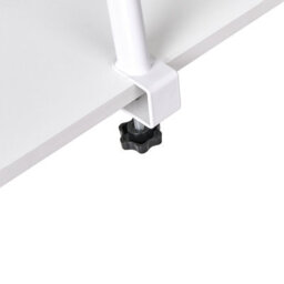 Wyld And Coco Novaline L-Shaped Corner Desk, White Mdf Top, Powder-Coated Iron Legs, Side Pocket - thumbnail 8