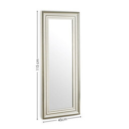 Julian Bowen Tokyo Pewter Dress Mirror, Plastic Frame, Rectangular, Full Length, Freestanding, 115 X 45 X 3.5Cm - thumbnail 7