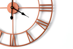 Designo 60Cm Large Skeleton Wall Clock - Rose Gold/bronze/copper/red. Silent 3D Metal Retro Style Home Bar Office Decor Roman Iron - thumbnail 2