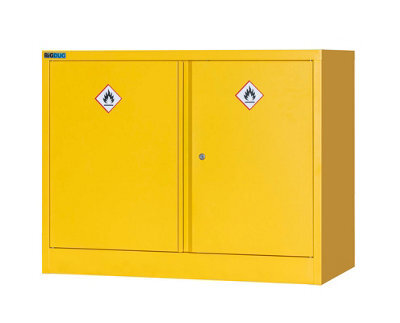 Bigdug Hazardous Substance Storage Cabinet - Metal Coshh Cupboard, Hse Safety Cabinet - 1 Shelf 700H X 900W X 460D mm - image 1