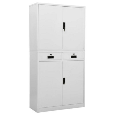 Berkfield Office Cabinet Light Grey 90X40X180 Cm Steel - image 1