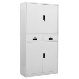 Berkfield Office Cabinet Light Grey 90X40X180 Cm Steel