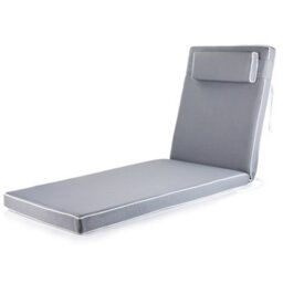 Alfresia Grey Sun Lounger Replacement Garden Cushion With Luxury Thick Foam Filling - thumbnail 1