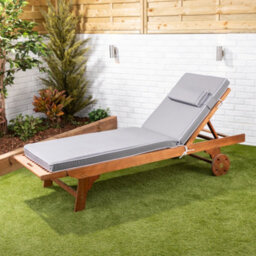 Alfresia Grey Sun Lounger Replacement Garden Cushion With Luxury Thick Foam Filling - thumbnail 2