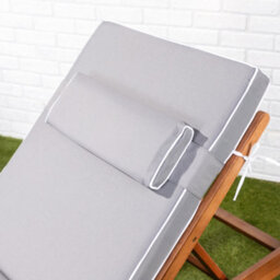 Alfresia Grey Sun Lounger Replacement Garden Cushion With Luxury Thick Foam Filling - thumbnail 3