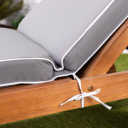 Alfresia Grey Sun Lounger Replacement Garden Cushion With Luxury Thick Foam Filling - thumbnail 4