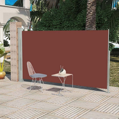 Berkfield Patio Retractable Side Awning 160 X 300 Cm Brown - image 1