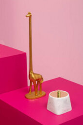 Orsina Fauna Gold Finish Giraffe Toilet Roll Holder - thumbnail 5