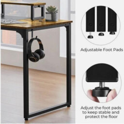 Large Computer Desk With Movable Monitor Stand For Gaming Writing Home Office - thumbnail 5