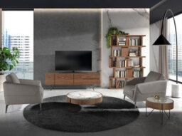 Angel Cerda Stylish Dark Grey Leather Armchair For Modern Interiors - thumbnail 3