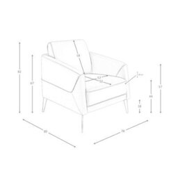 Angel Cerda Stylish Dark Grey Leather Armchair For Modern Interiors - thumbnail 5