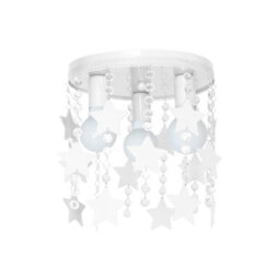Milagro Ceiling Lamp Star 3Xe27 White Attractive Hand Made Chandelier With Suspended Crystals And Stars - thumbnail 2